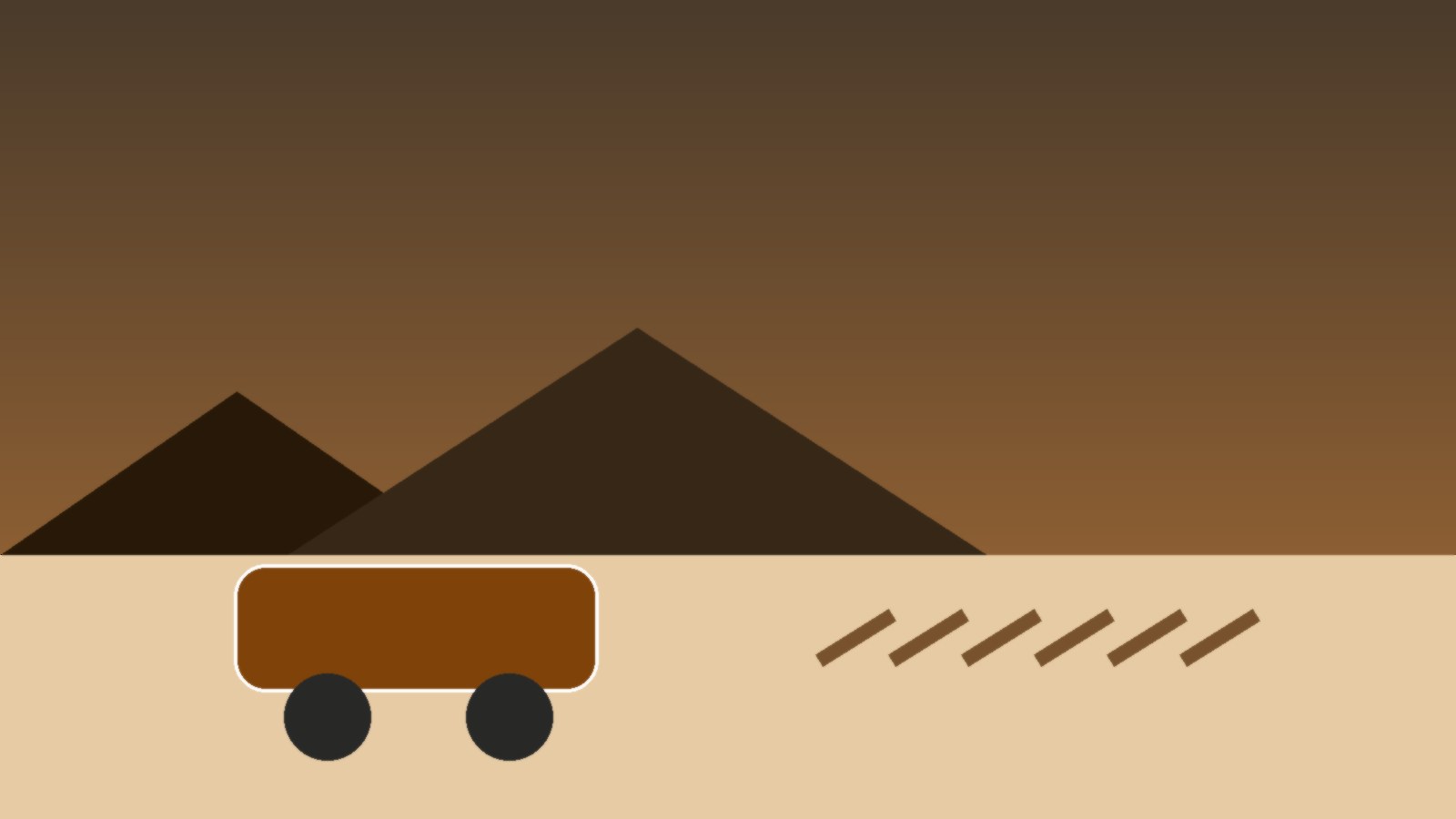 A bright orange sand flag attached to a 4x4 vehicle driving over sandy dunes under a clear sky.